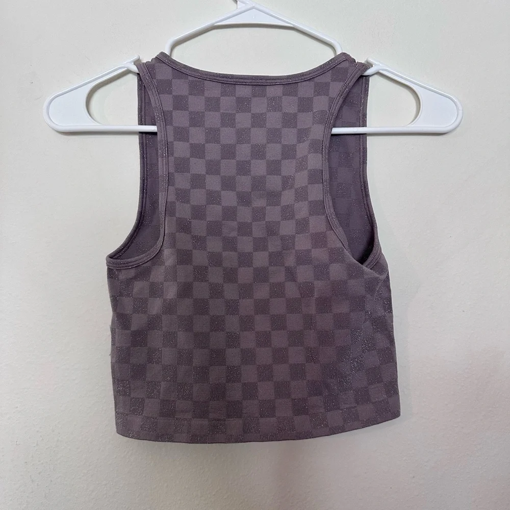 Aeropostale Seriously Soft Checkered Bra - Gray
